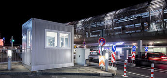 ELA Container - Pförtnercontainer am Flughafen Düsseldorf